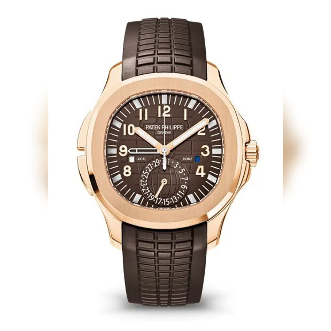Patek Phlippe Brown Aquanaut-Style Stainless Steel Watch