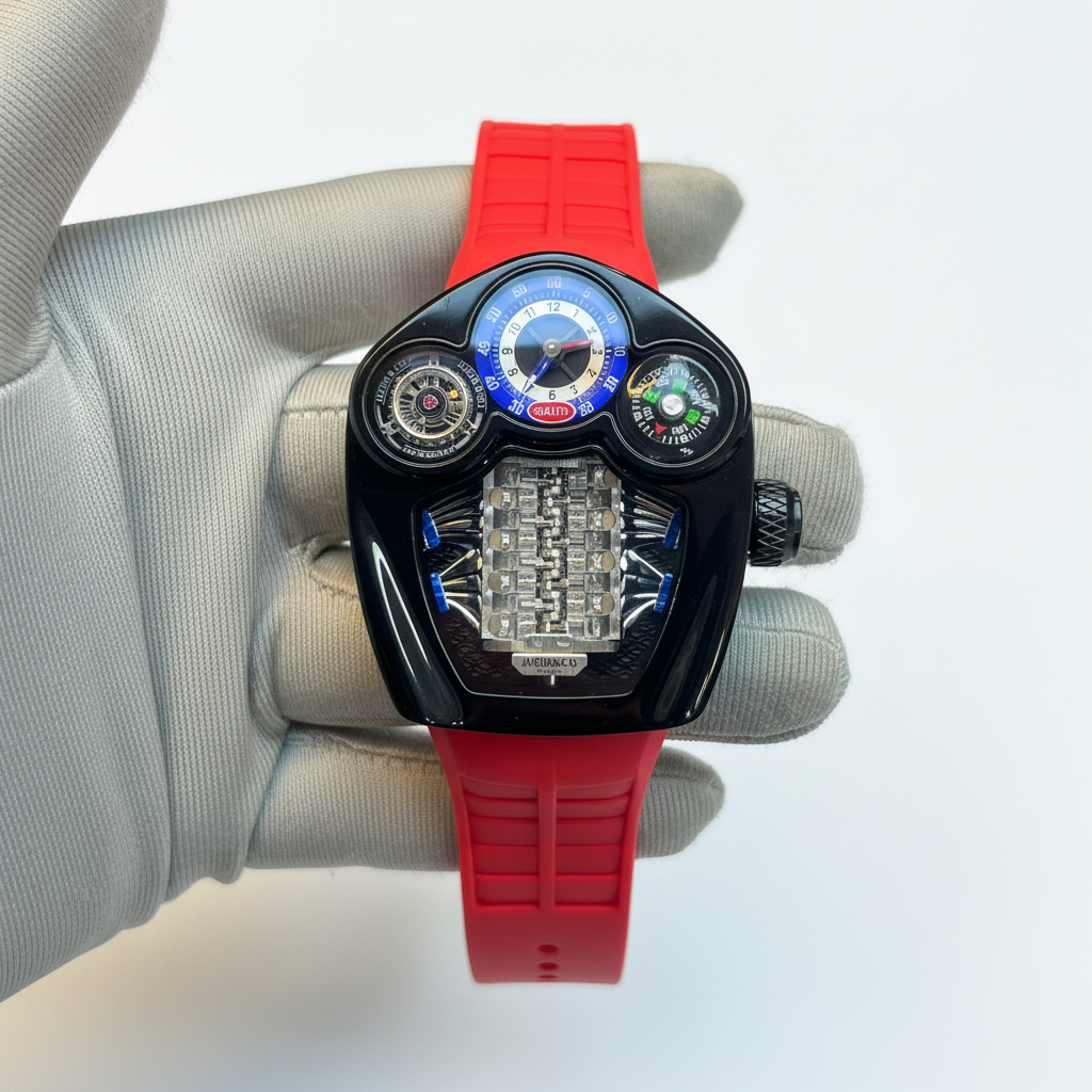 JACOB & CO BUGATTI TOURBILLON EDITION Red Strap