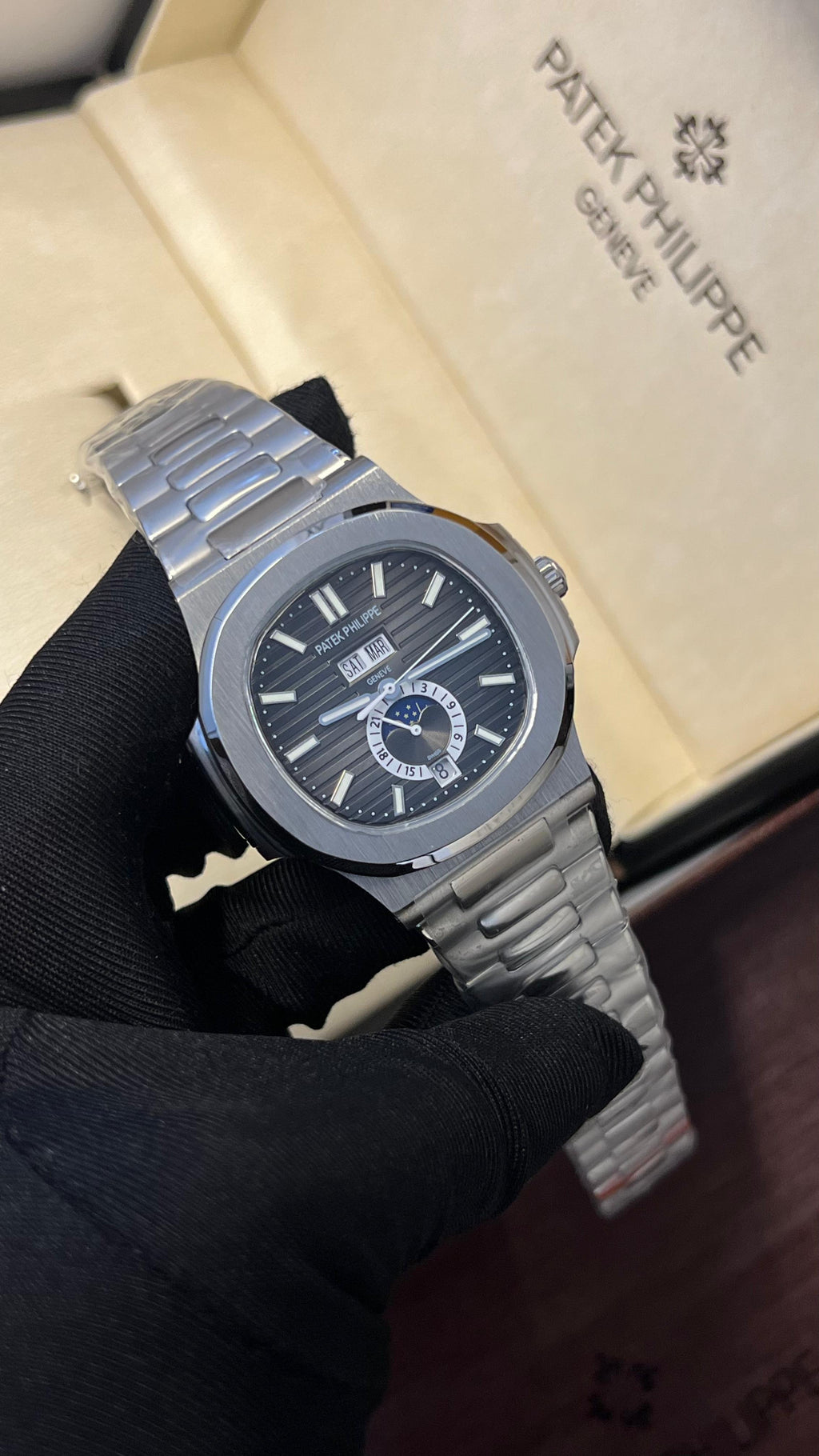 Patek Philippe Nautilus – Black Dial Day-Date Edition
