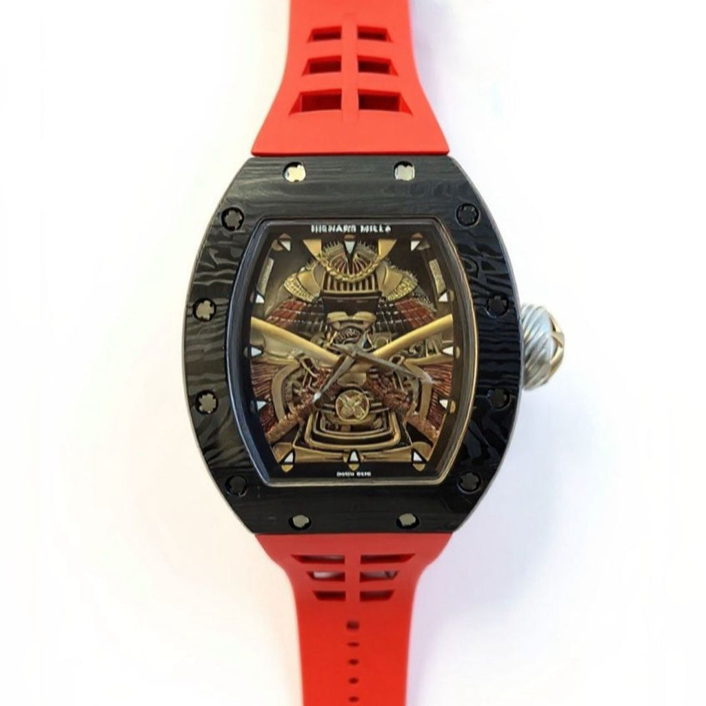 RM 047 TS on Red Rubber Strap