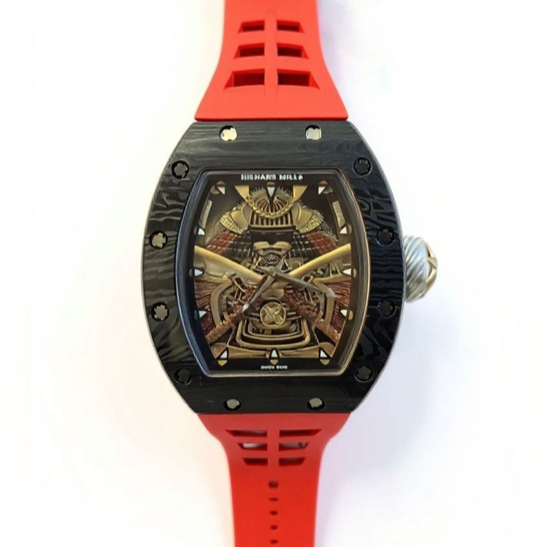 RM 047 TS on Red Rubber Strap