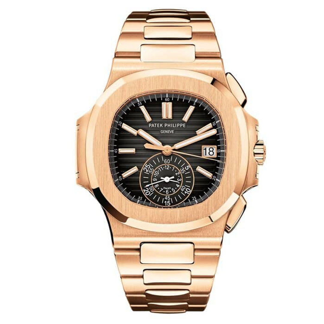Patek Philippe Nautilus Chronograph – Full Rose Gold (Black Dial)