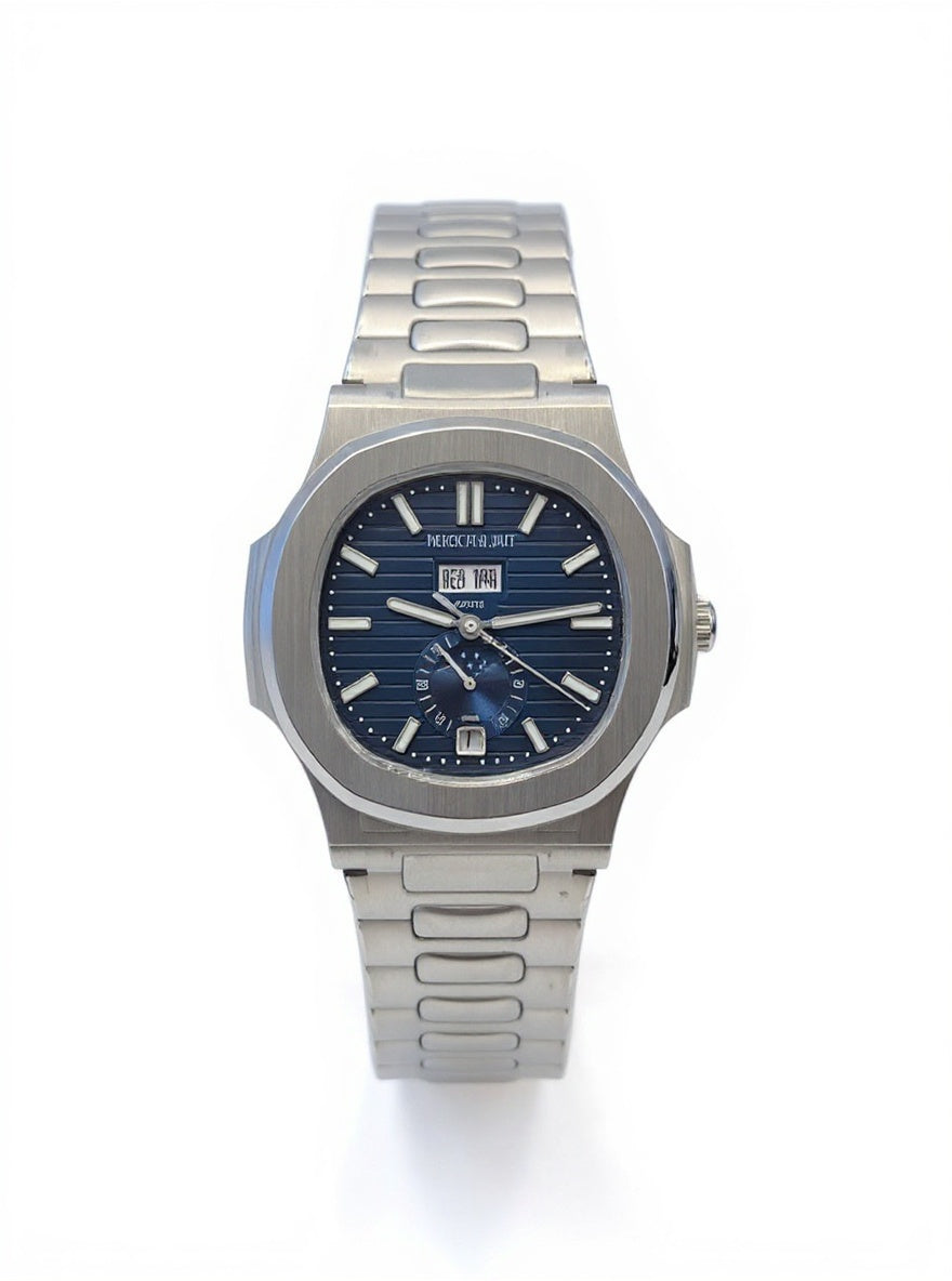 PATEK PHLIPPE Nautilus-Style Moonphase – Navy blue Dial (Full Stainless Steel)